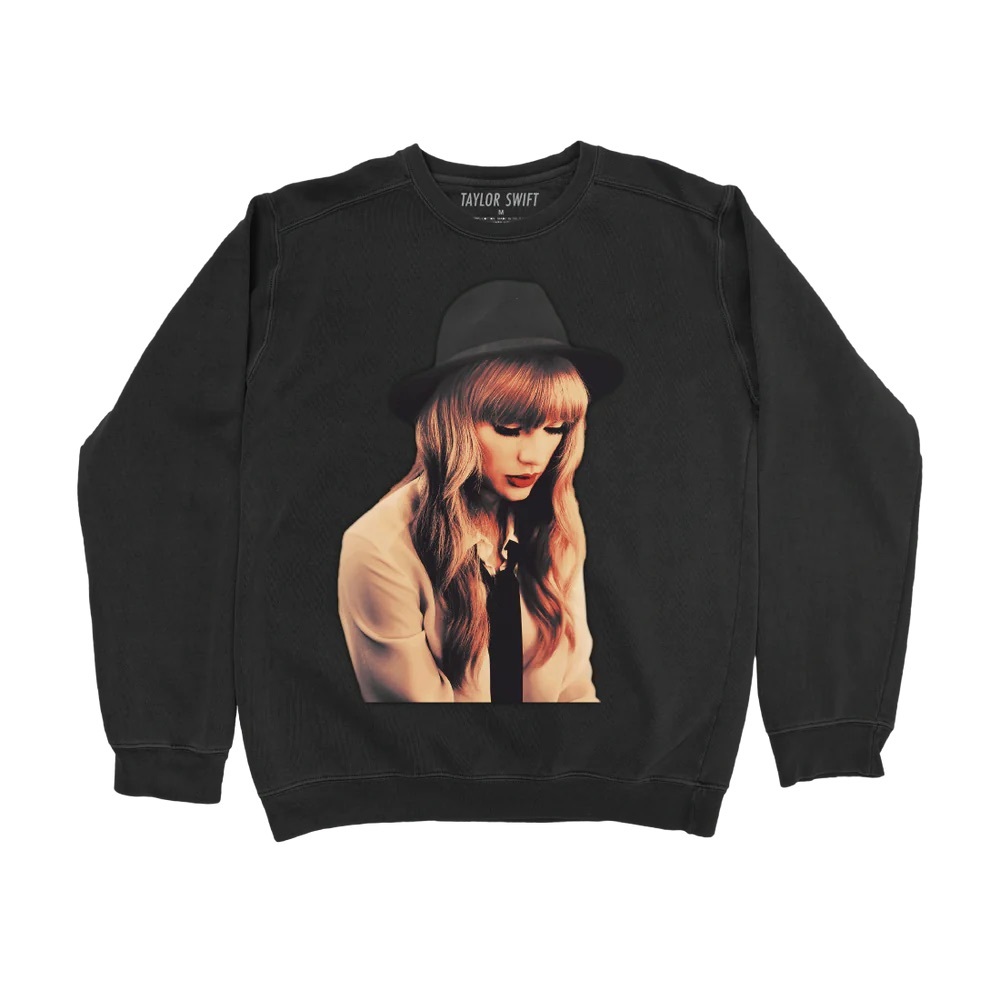 Taylor swift black merch sweater beautiful tragic love affair crewneck